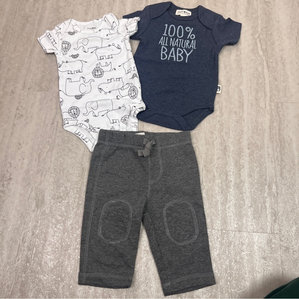 Baby matching set 3-6 months First Impressions rabbit + bear carters